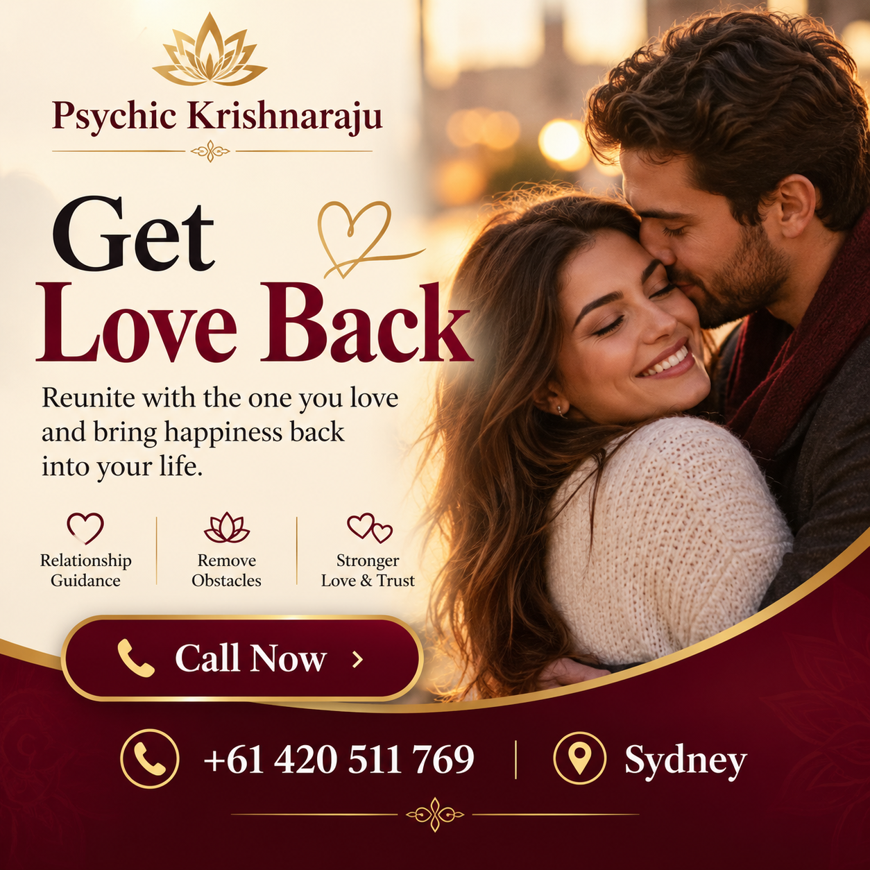 Get Love Back - Psychic Krishnaraju Sydney