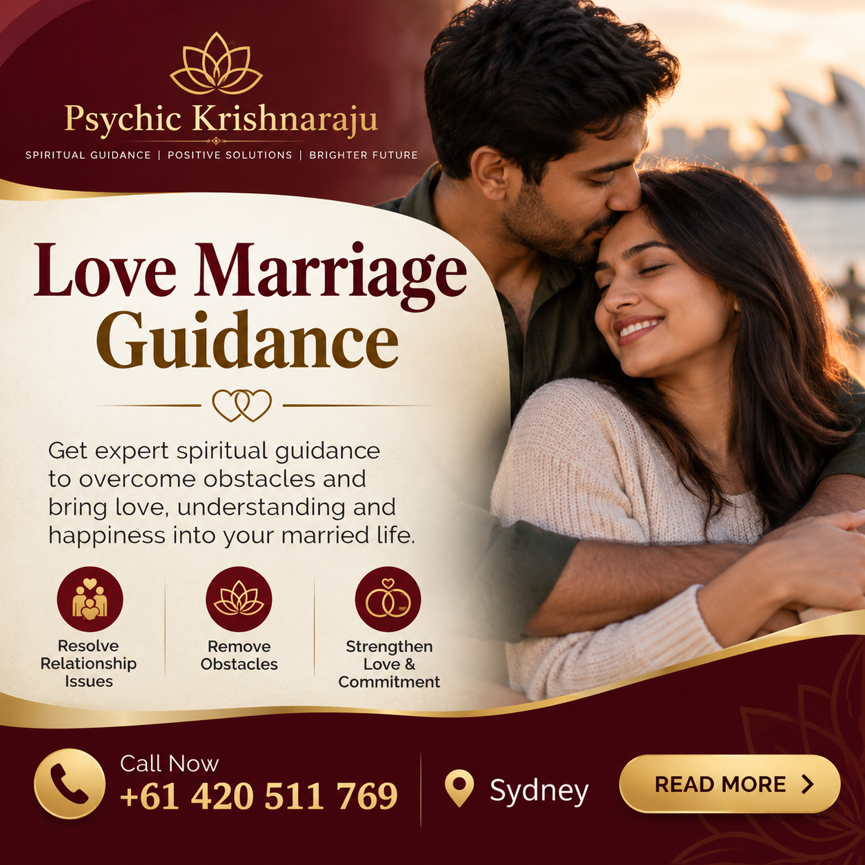 Love Marriage Guidance - Psychic Krishnaraju Sydney